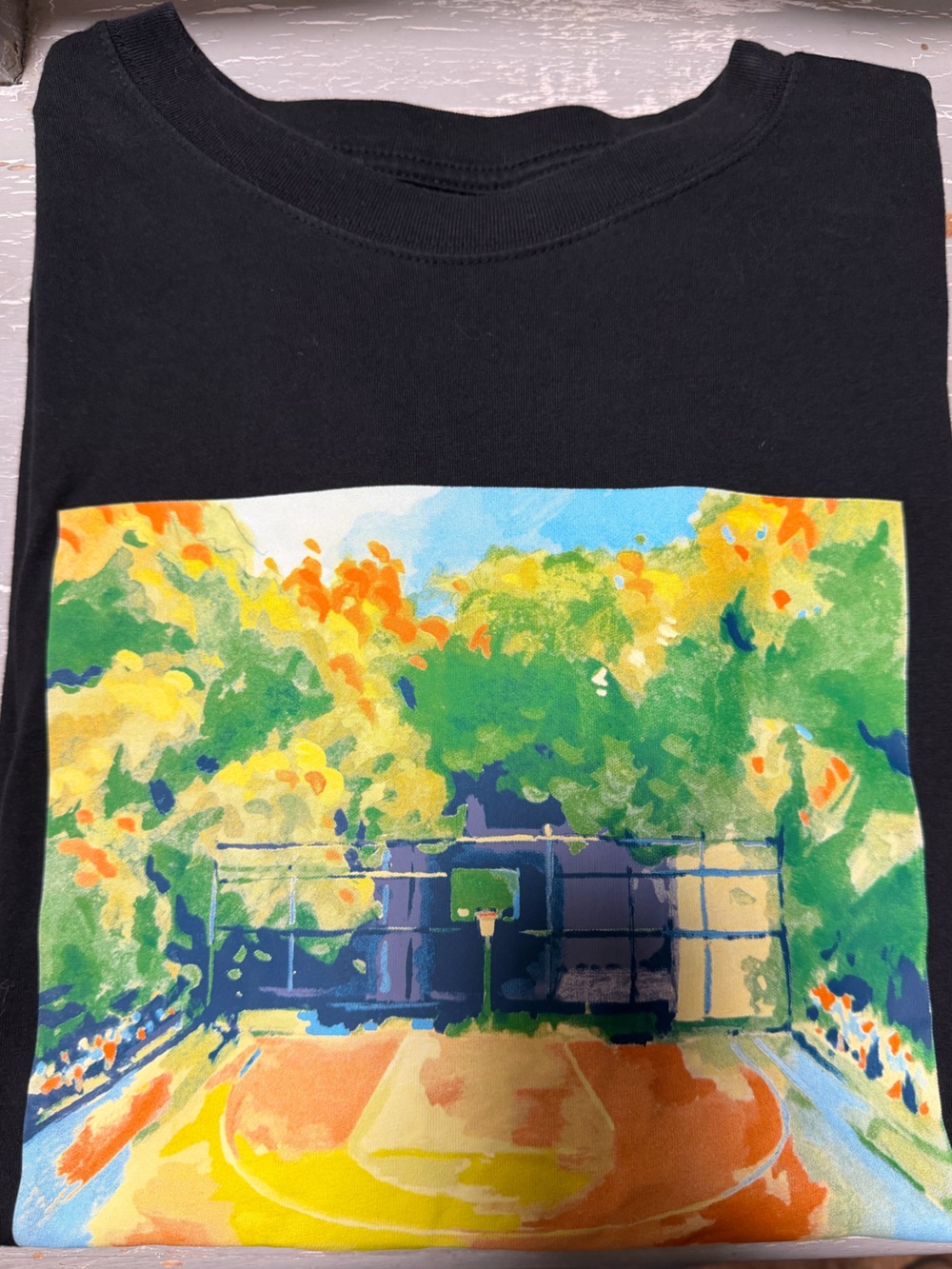 Nike Colorful Abstract Landscape Art Print - Green, Yellow, Orange, Blue